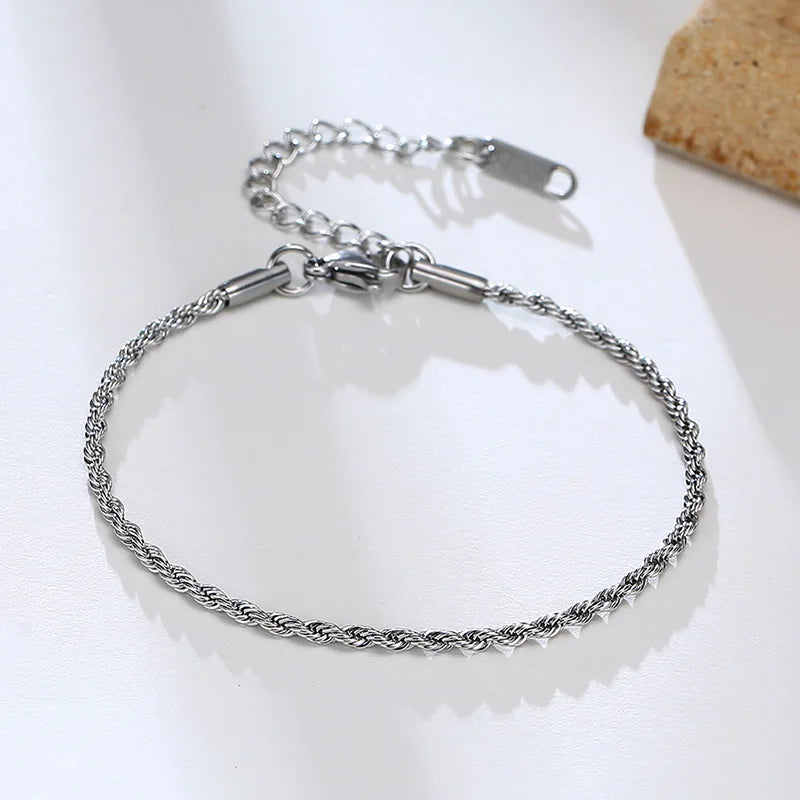 Rope Chain Bracelet (Silver)